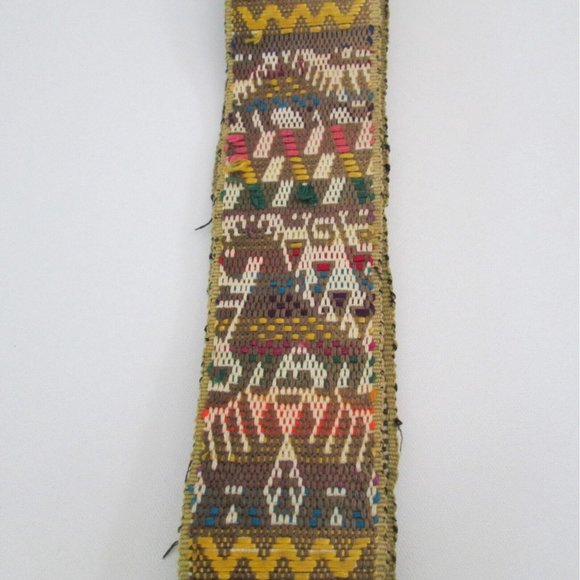 Vintage Peruvian Woven Chumpi Belt Brightly Colored Sash Tribal Designs main image 14